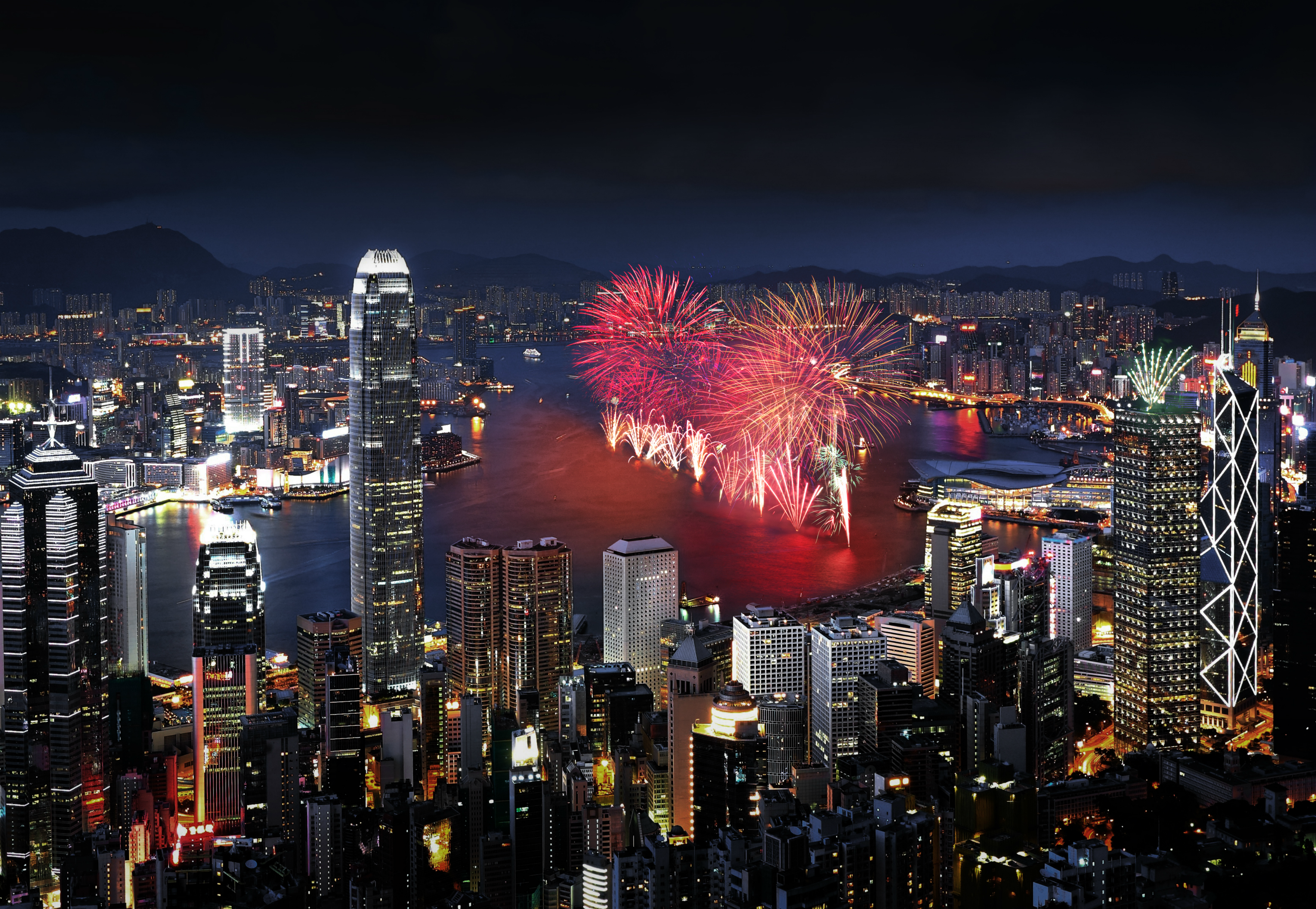 Iconic Hong Kong Generic Skyline Fireworks IB0149